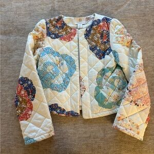 NWOT House of Harlow 1960 linen quilted jacket size small